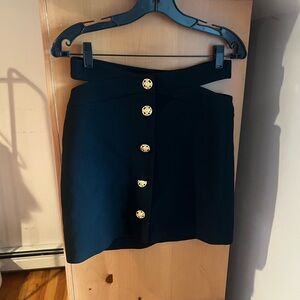 NWOT ZARA Black Buttoned CutOut Skirt
